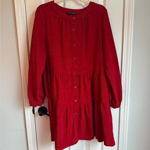 Simply Southern Red Corduroy Dress